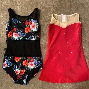🖤❤️Girls dance wear leotard leotards ballet size xl 10/12